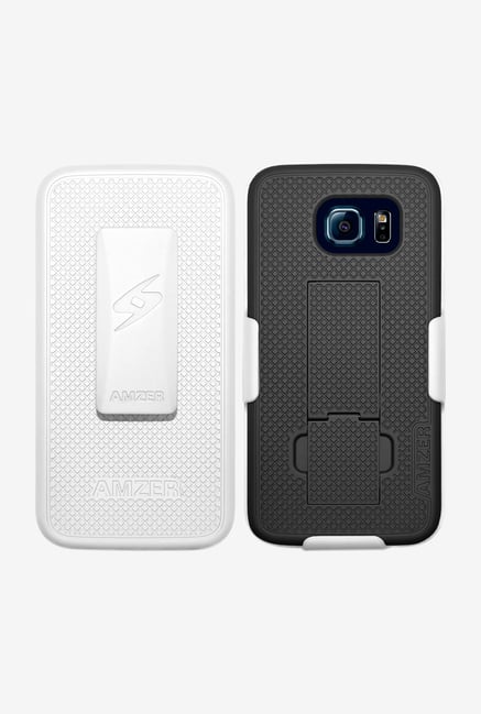 Amzer Shellster Case with Kickstand White/Black for S6 Amzer Shellster Case with Kickstand White/Black for S6