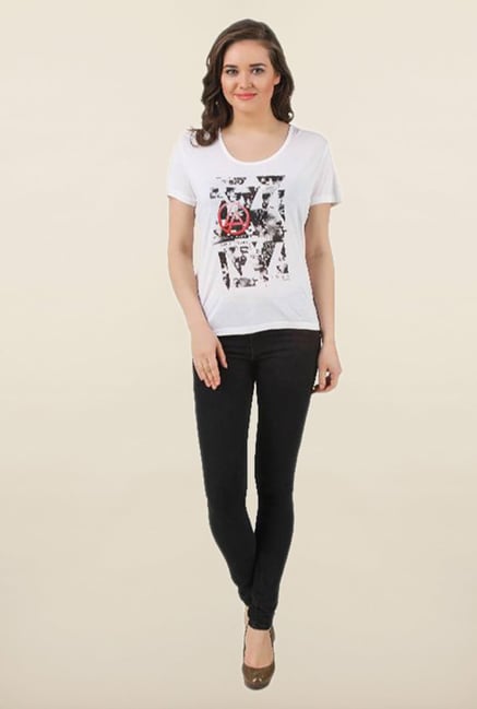 Linkin Park White Printed Top Linkin Park White Printed Top