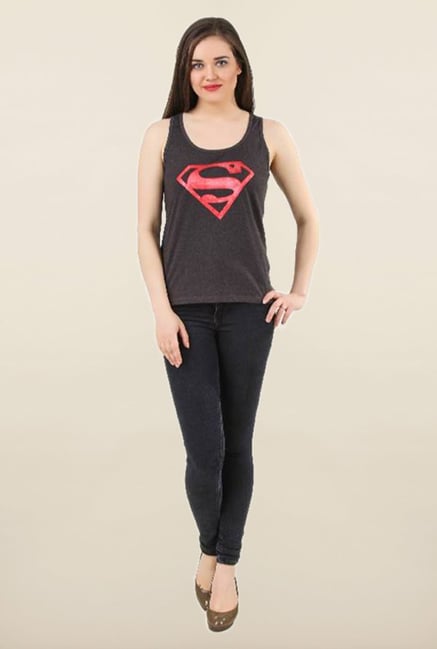 Supergirl Anthra Printed Tank Top Supergirl Anthra Printed Tank Top