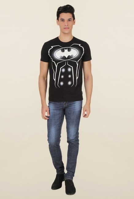Batman Black Printed Cotton T Shirt Batman Black Printed Cotton T Shirt