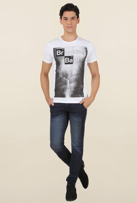 Breaking Bad White Printed T Shirt Breaking Bad White Printed T Shirt