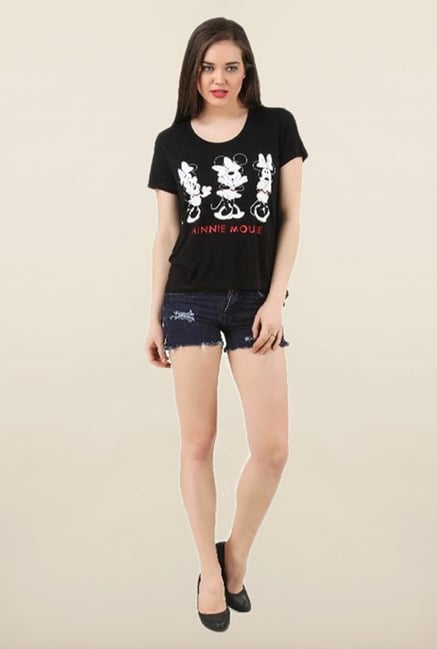 Mickey & Friends Black Printed Top Mickey & Friends Black Printed Top