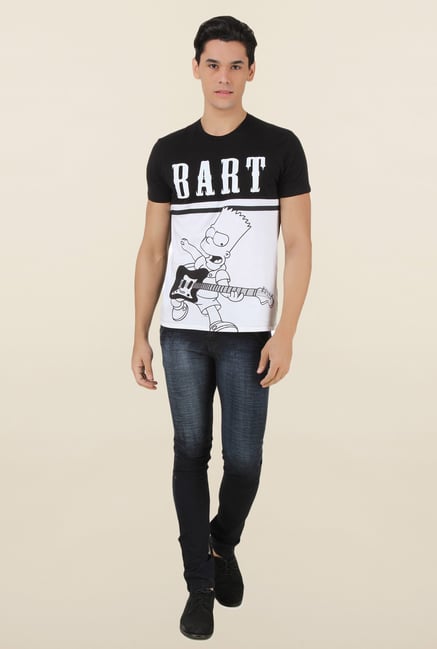 The Simpsons Black Printed T Shirt The Simpsons Black Printed T Shirt