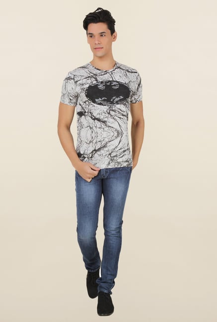 Batman Light Grey Printed T Shirt Batman Light Grey Printed T Shirt