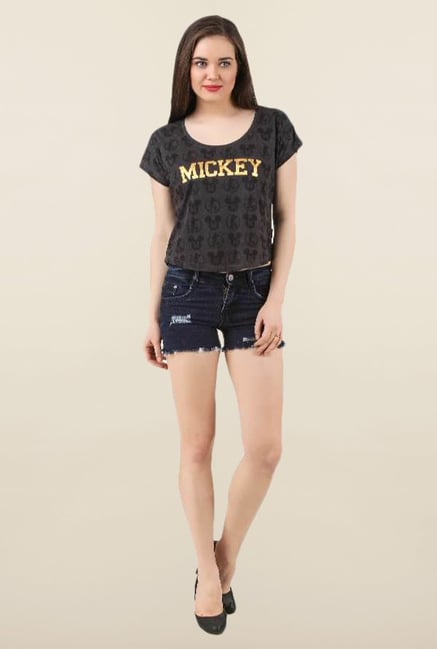 Mickey & Friends Anthra Scoop Neck Top Mickey & Friends Anthra Scoop Neck Top