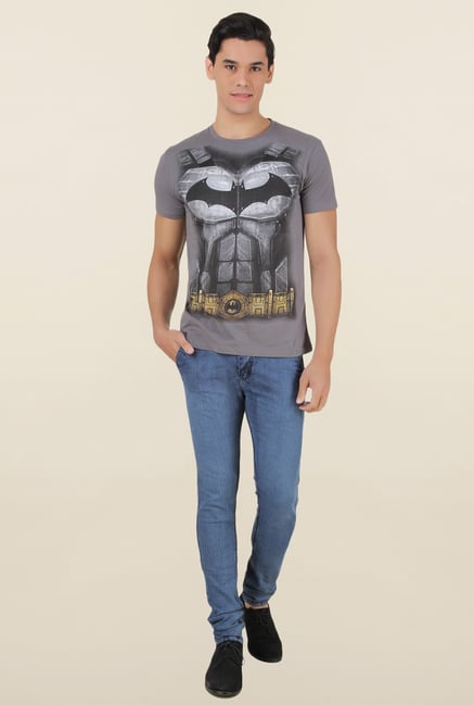 Batman Dark Grey Crew Neck T Shirt Batman Dark Grey Crew Neck T Shirt