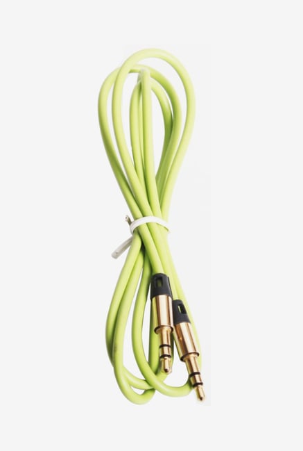 Callmate Metal AUX to AUX Cable Green Callmate Metal AUX to AUX Cable Green