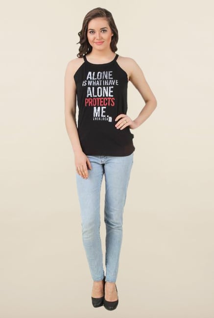Sherlock Black Cotton Tank Top Sherlock Black Cotton Tank Top