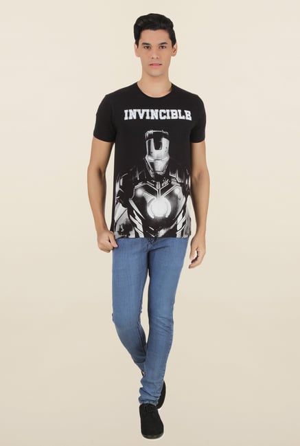 Iron Man Black Cotton T Shirt Iron Man Black Cotton T Shirt