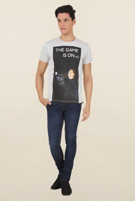 Sherlock Light Grey Cotton T Shirt Sherlock Light Grey Cotton T Shirt