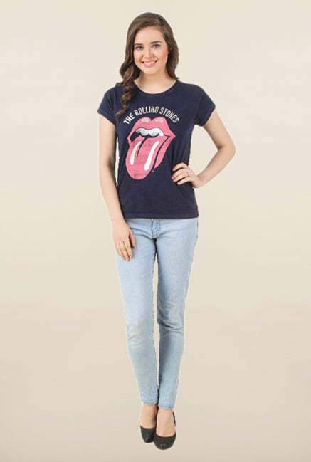 Rolling Stones Blue Cotton Top Rolling Stones Blue Cotton Top