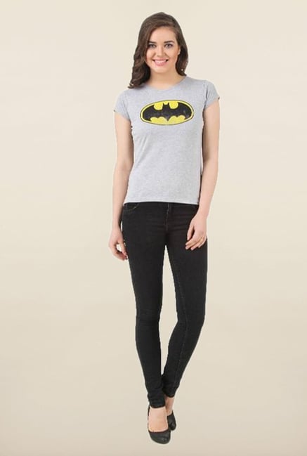 Batgirl Grey Crew Neck Top Batgirl Grey Crew Neck Top