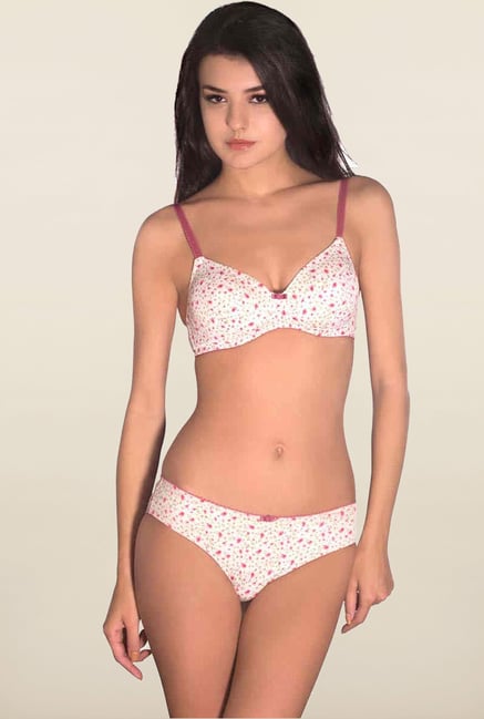 Amante White Floral Lace Padded Bra Amante White Floral Lace Padded Bra