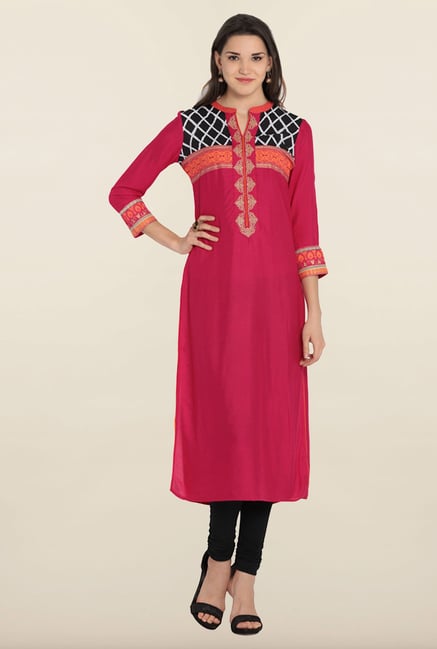 Soch Pink Printed Kurta Soch Pink Printed Kurta