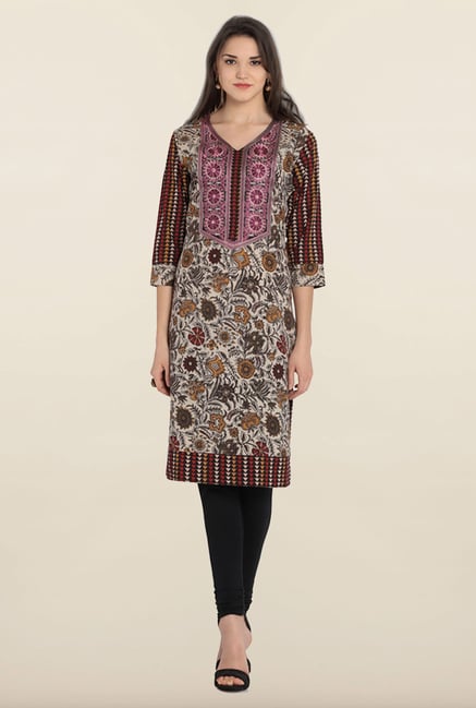 Soch Multicolor Embroidered Cotton Kurta Soch Multicolor Embroidered Cotton Kurta