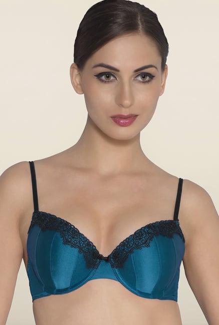 Amante Turquoise Full Coverage Lace Bra Amante Turquoise Full Coverage Lace Bra