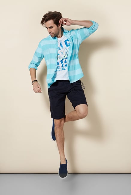 Killer Aqua Slim Fit Casual Shirt Killer Aqua Slim Fit Casual Shirt