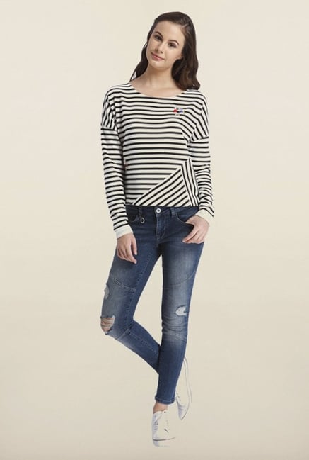 Only Black & White Striped T-Shirt Only Black & White Striped T-Shirt