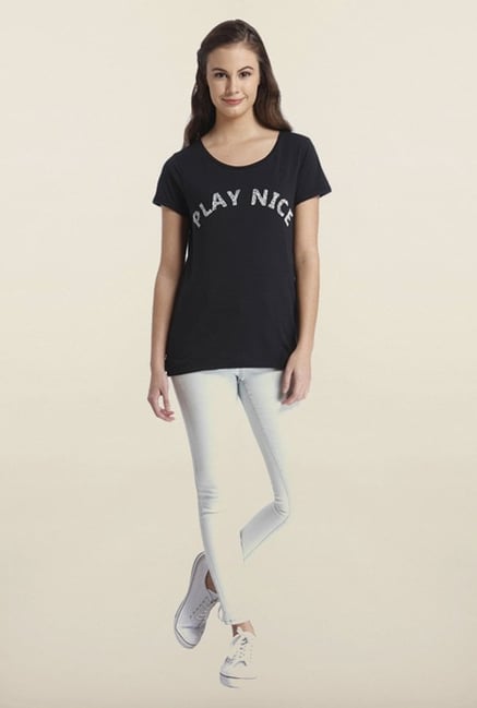 Only Black Printed T-Shirt Only Black Printed T-Shirt