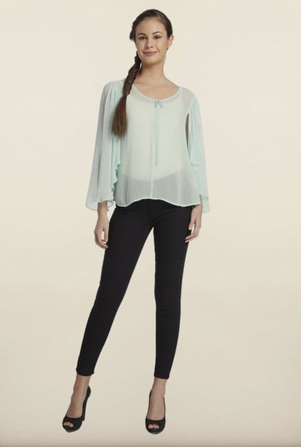 Only Blue Kimono Sleeve Solid Top Only Blue Kimono Sleeve Solid Top