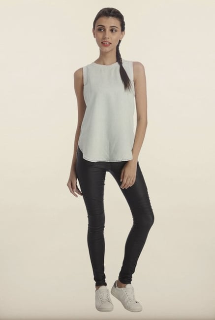 Only Light Blue Solid Top Only Light Blue Solid Top