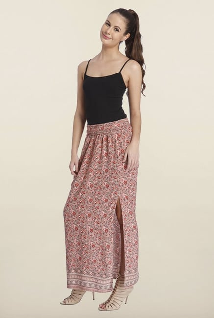 Only Pink Floral Print Maxi Skirt Only Pink Floral Print Maxi Skirt