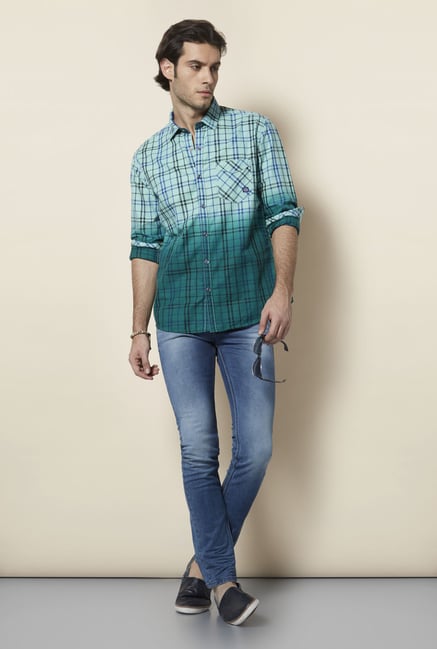 Killer Green Checked Casual Shirt Killer Green Checked Casual Shirt
