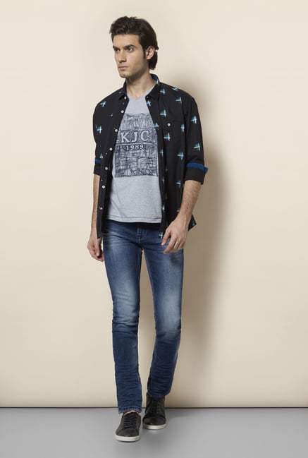 Killer Black Printed Casual Shirt Killer Black Printed Casual Shirt