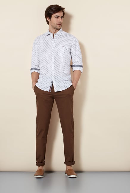 Killer White Printed Casual Shirt Killer White Printed Casual Shirt