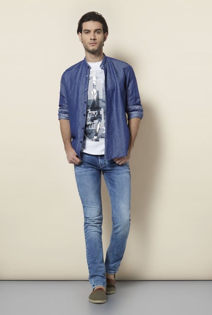 Killer Navy Slim Fit Casual Shirt Killer Navy Slim Fit Casual Shirt