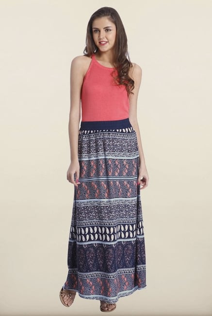 Only Multicolor Printed Maxi Skirt Only Multicolor Printed Maxi Skirt