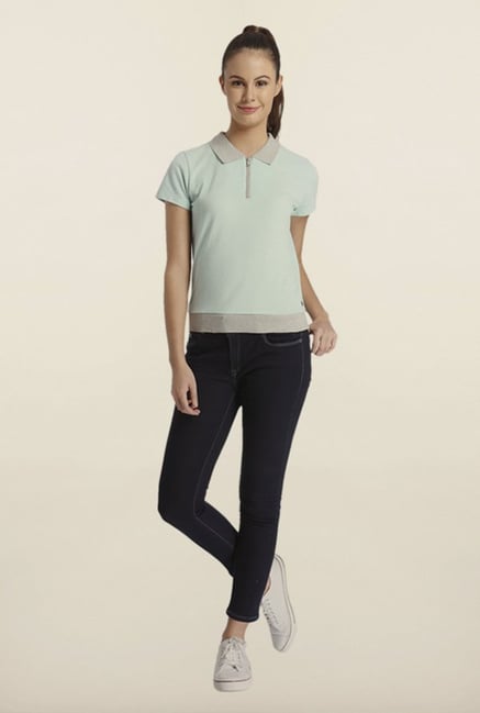 Only Blue Solid T-Shirt Only Blue Solid T-Shirt