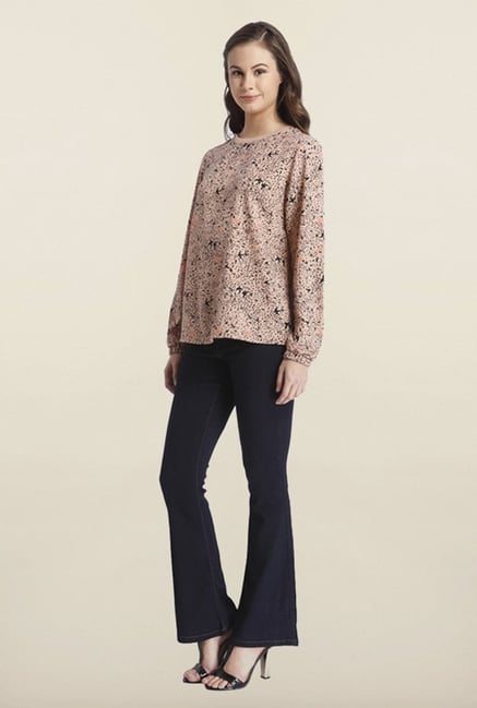 Only Brown Printed Top Only Brown Printed Top