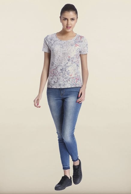 Only Beige Printed T-Shirt Only Beige Printed T-Shirt