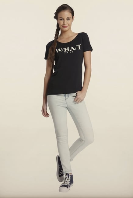Only Black Printed T-Shirt Only Black Printed T-Shirt