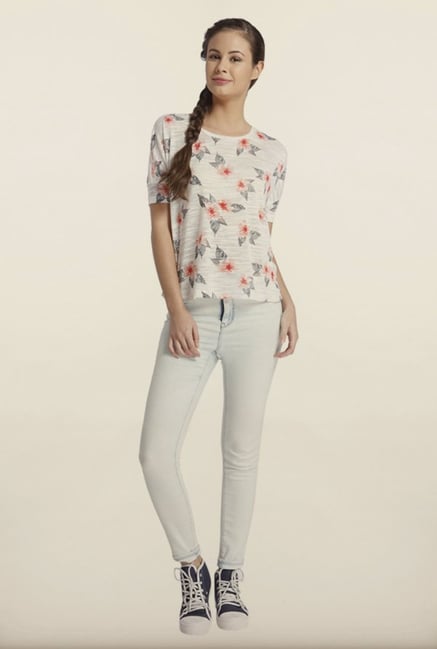 Only Beige Printed T-Shirt Only Beige Printed T-Shirt