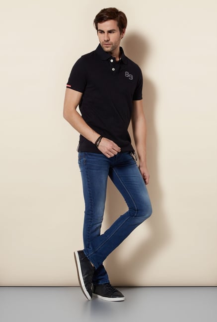 Killer Black Polo Neck T Shirt Killer Black Polo Neck T Shirt