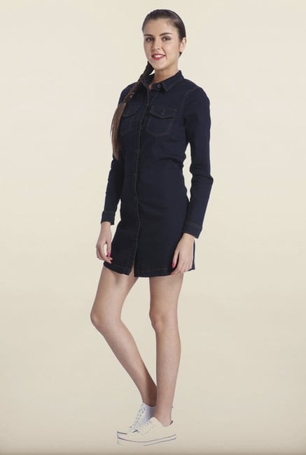 Only Dark Blue Denim Dress Only Dark Blue Denim Dress