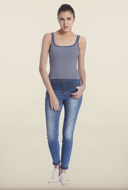 Only Navy Striped Top Only Navy Striped Top