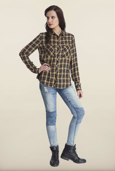 Only Multicolor Checked Casual Shirt Only Multicolor Checked Casual Shirt