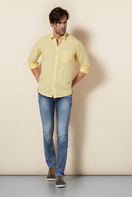 Killer Yellow Slim Fit Casual Shirt Killer Yellow Slim Fit Casual Shirt
