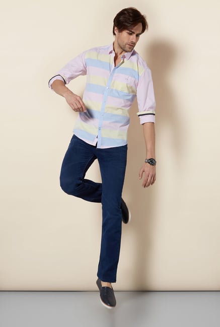 Killer Pink Striped Casual Shirt Killer Pink Striped Casual Shirt