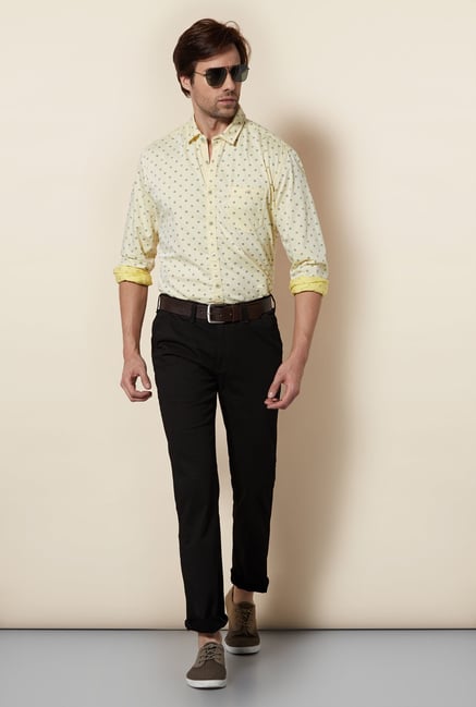 Killer Yellow Printed Casual Shirt Killer Yellow Printed Casual Shirt