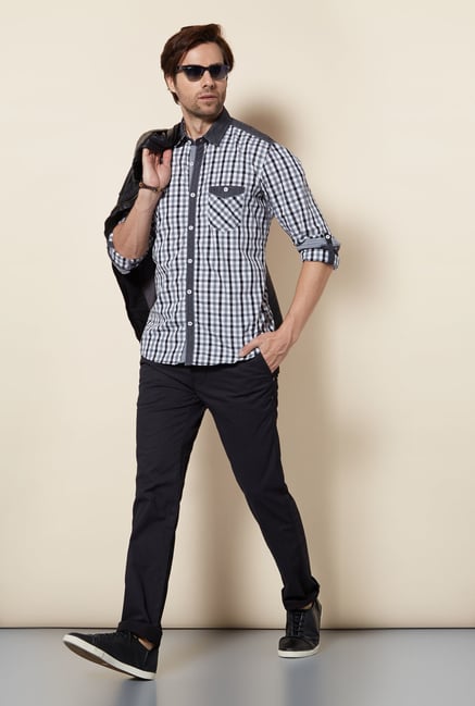 Killer Black Checked Casual Shirt Killer Black Checked Casual Shirt