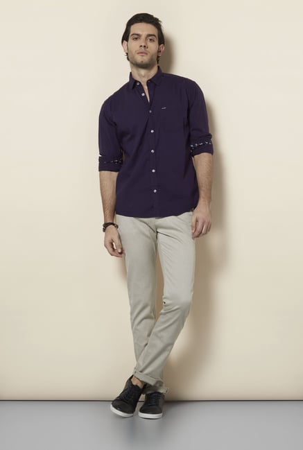 Killer Purple Slim Fit Casual Shirt Killer Purple Slim Fit Casual Shirt