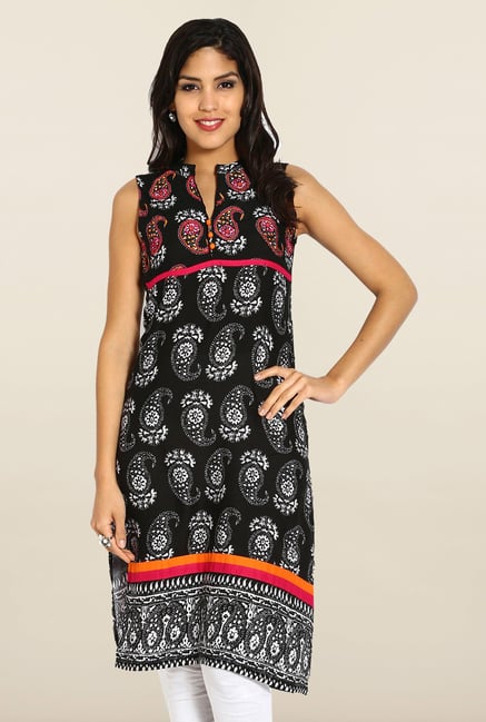 Soch Black Embroidered Kurta Soch Black Embroidered Kurta