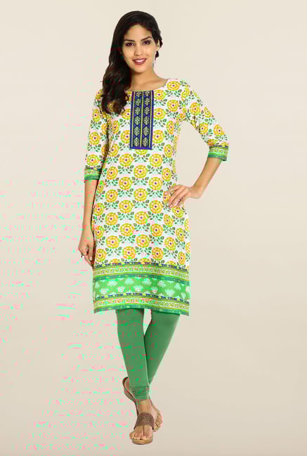 Soch Yellow & Green Cotton Kurta Soch Yellow & Green Cotton Kurta