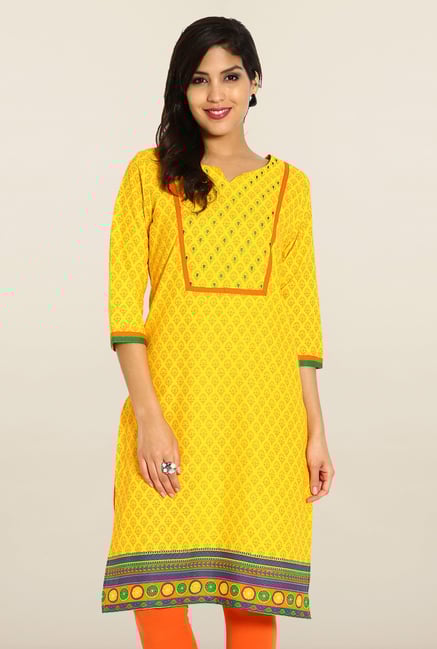 Soch Yellow & Orange Cotton Kurta Soch Yellow & Orange Cotton Kurta