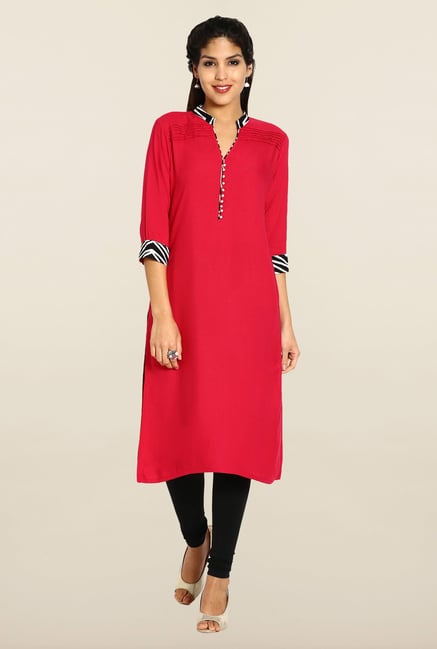 Soch Red Solid Kurta Soch Red Solid Kurta