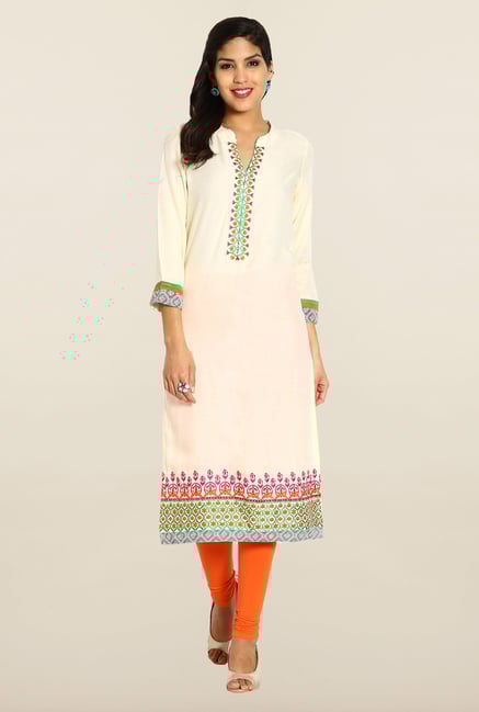 Soch Cream Embroidered Kurta Soch Cream Embroidered Kurta
